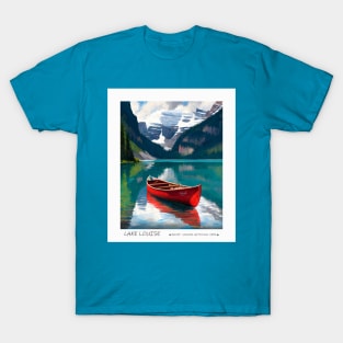 Canada Alberta Travel Poster of Lake Louise, Banff National Park T-Shirt